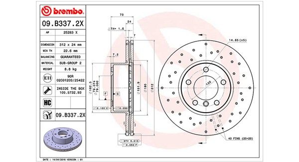 MAGNETI MARELLI Тормозной диск 360406110502